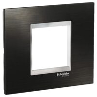 Rama ornamentala inox Negru/Crom, 2 module, EASY STYL Schneider Electric, LMR7732038