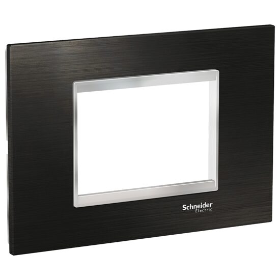 Rama ornamentala inox Negru/Crom, 3 module, EASY STYL Schneider Electric, LMR7733038