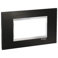 Rama ornamentala inox Negru/Crom, 4 module, EASY STYL Schneider Electric, LMR7734038