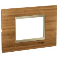 Rama ornamentala lemn Bambus/Bej Metalic , 3 module, EASY STYL Schneider Electric, LMR7833039