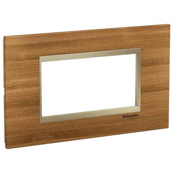Rama ornamentala lemn Bambus/Bej Metalic , 4 module, EASY STYL Schneider Electric, LMR7834039