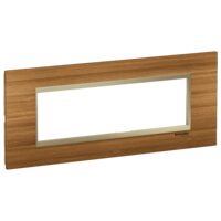 Rama ornamentala lemn Bambus/Bej Metalic , 7 module, EASY STYL Schneider Electric, LMR7837039
