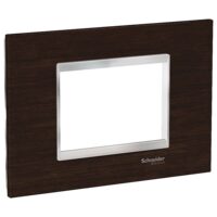 Rama ornamentala lemn Wenge/Crom , 3 module, EASY STYL Schneider Electric, LMR7843038