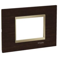 Rama ornamentala lemn Wenge/Bej Metalic , 3 module, EASY STYL Schneider Electric, LMR7843039