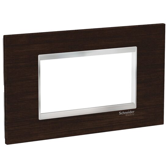 Rama ornamentala lemn Wenge/Crom , 4 module, EASY STYL Schneider Electric, LMR7844038