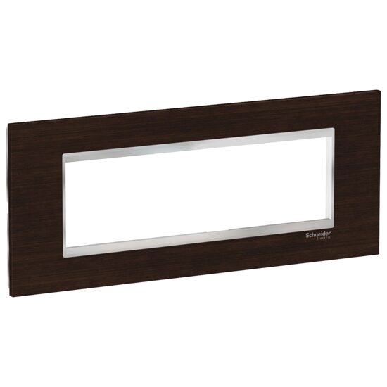 Rama ornamentala lemn Wenge/Crom , 7 module, EASY STYL Schneider Electric, LMR78447038