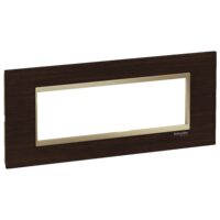 Rama ornamentala lemn Wenge/Bej Metalic , 7 module, EASY STYL Schneider Electric, LMR7847039
