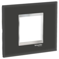 Rama ornamentala sticla Negru/Crom, 2 module, EASY STYL Schneider Electric, LMR7932038