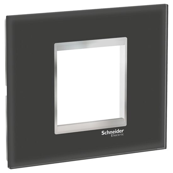 Rama ornamentala sticla Negru/Crom, 2 module, EASY STYL Schneider Electric, LMR7932038