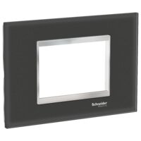 Rama ornamentala sticla Negru/Crom, 3 module, EASY STYL Schneider Electric, LMR7933038