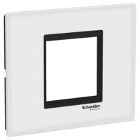 Rama ornamentala sticla Alb/Negru, 2 module, EASY STYL Schneider Electric, LMR7962031