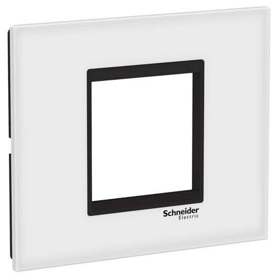 Rama ornamentala sticla Alb/Negru, 2 module, EASY STYL Schneider Electric, LMR7962031