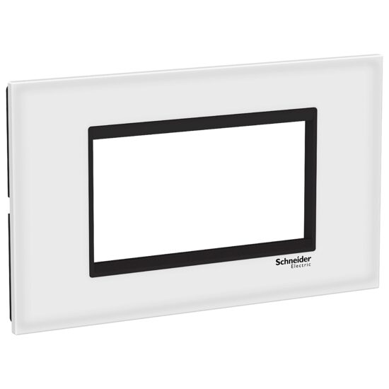 Rama ornamentala sticla Alb/Negru, 4 module, EASY STYL Schneider Electric, LMR7964031