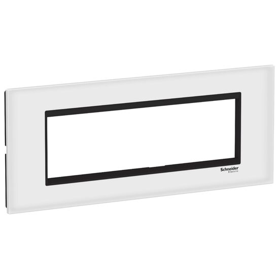 Rama ornamentala sticla Alb/Negru, 7 module, EASY STYL Schneider Electric, LMR7967031