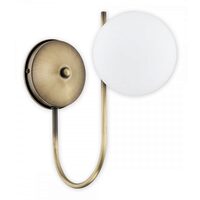 Aplica moderna, alama patinata, abajur din sticla, 1xE14/40W, Ape O2850 K1 PAT, Lemir