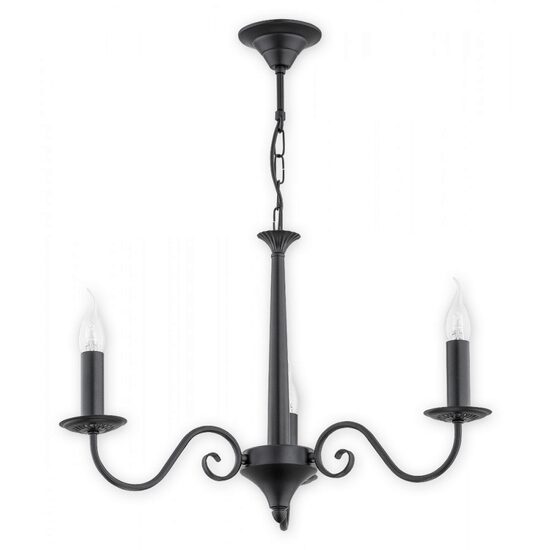 Candelabru modern, negru mat, 3xE14/60W, Asti O2893 W3 CZA, Lemir