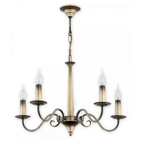 Candelabru modern, alama patinata, 5xE14/60W, Asti O2895 W5 PAT, Lemir