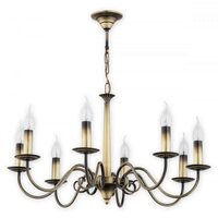Candelabru Lemir modern finisat alama patinata, cu 8 brate, 8xE14/60W, Asti O2898 W3 PAT