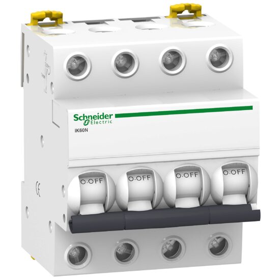 Siguranta automata IK60N, 6A, 4P, curba C, 6kA, Schneider Electric ACTI9 A9K24406
