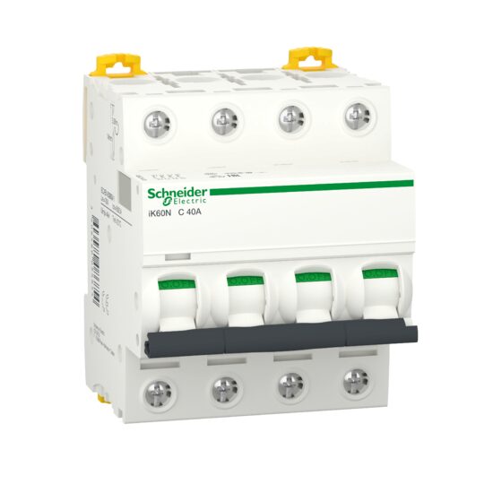 Siguranta automata IK60N, 40A, 4P, curba C, 6kA, Schneider Electric ACTI9 A9K24440