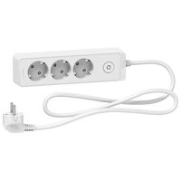 Prelungitor electric, 3 prize si intrerupator, cablu 1.5 metri, Schneider Electric ST9431W