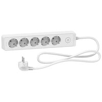 Prelungitor electric, 5 prize si intrerupator, cablu 1.5 metri, Schneider Electric ST9451W