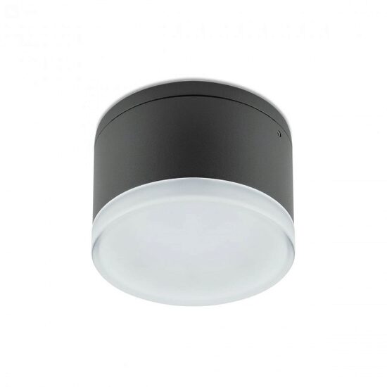 Plafoniera exterior gri rotunda IP54 LED 9W/882lm/3000K, Akron 90107 Redo