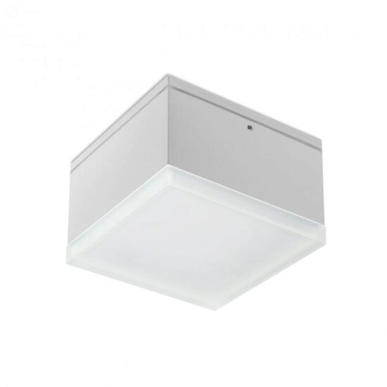 Plafoniera exterior alba patrata IP54 LED 9W/882/3000K, Akron 90108 Redo