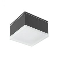 Plafoniera exterior gri patrata IP54 LED 9W/882lm/3000K, Akron 90109 Redo