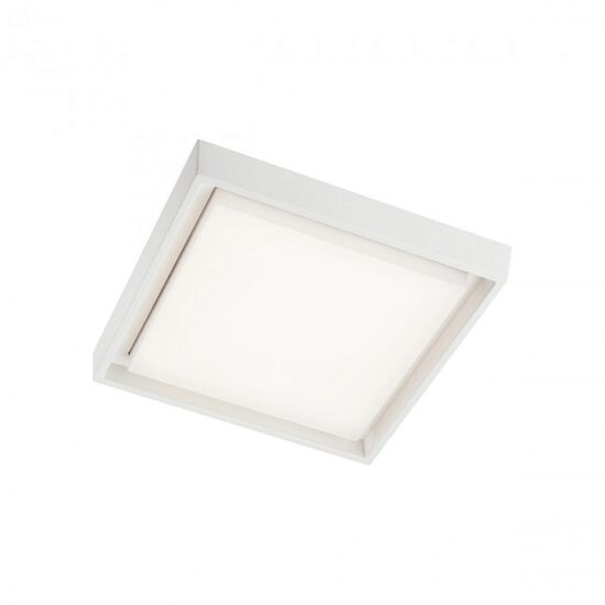 Plafoniera exterior alba patrata IP54 LED 25W/2680lm/3000K, Bezel 9186 Redo
