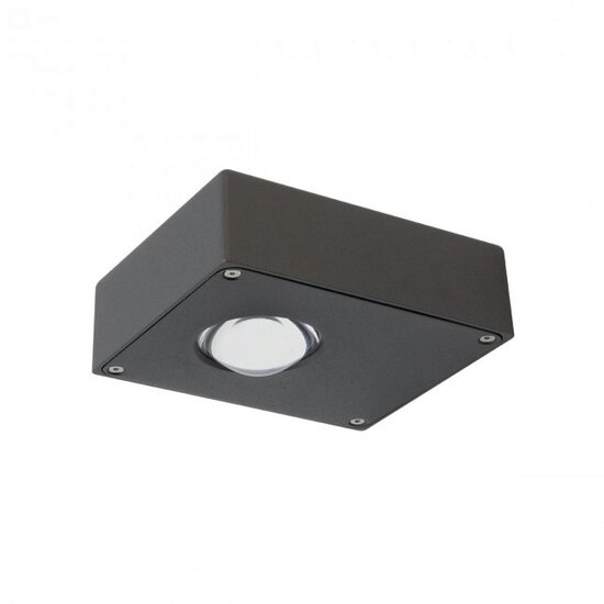 Aplica exterior gri, dispersoare din acryl, lumina directa+indirecta, driver integrat, LED 2x3W/648lm/2900K-3100K, Eris 9570, Redo