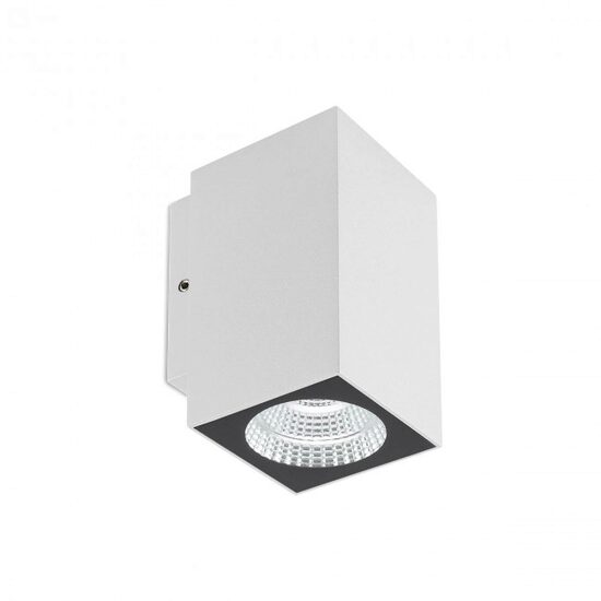 Aplica exterior alba dispersor sticla IP65 LED 3W/360lm/3000K, Quad 90084 Redo