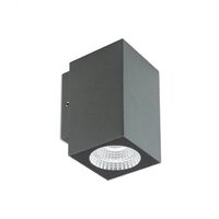 Aplica exterior gri dispersor sticla IP65 LED 3W/360lm/3000K, Quad 90085 Redo