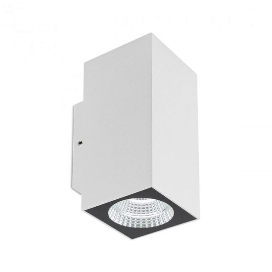 Aplica exterior alba dispersor sticla IP65 LED 6W/660lm/3000K, Quad 90087 Redo