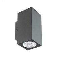 Aplica exterior gri dispersor sticla IP65 LED 6W/660lm/3000K, Quad 90088 Redo