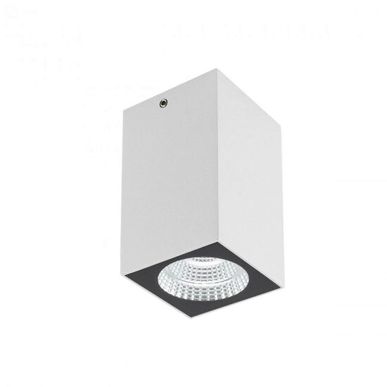Plafoniera exterior alba dispersor sticla IP65 LED 3W/360lm/3000K, Quad 90090 Redo