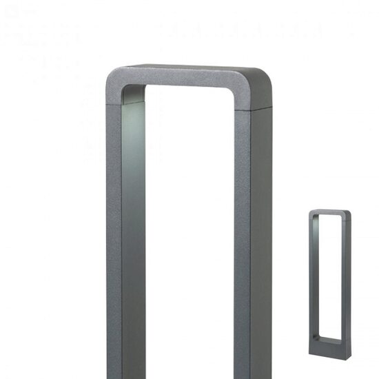 Stalp exterior gri dispersor sticla IP54 LED 9W/1265lm/3000K, Radeon 90013 Redo