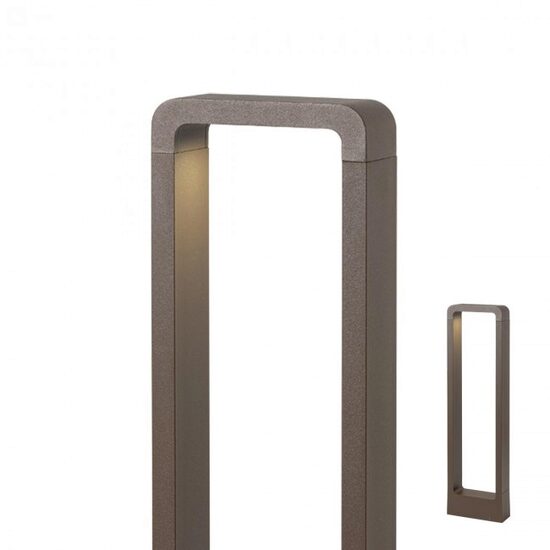 Stalp exterior maro dispersor sticla IP54 LED 9W/1265lm/3000K, Radeon 90014 Redo