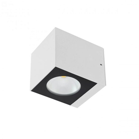 Aplica exterior alba dispersor sticla IP65 LED 6W/660lm/3000K, Teko 90097 Redo