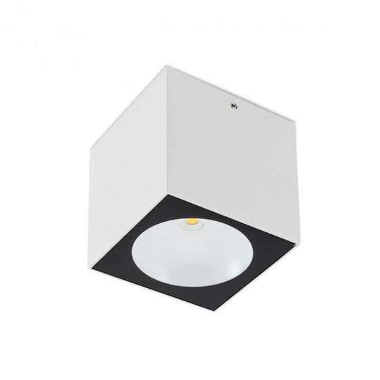 Plafoniera exterior alba dispersor sticla IP65 LED 6W/660lm/3000K, Teko 90103 Redo
