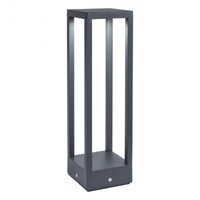 Stalp exterior gri dispersor sticla IP54 LED 15W/1650lm/3000K, Tower 9578 Redo