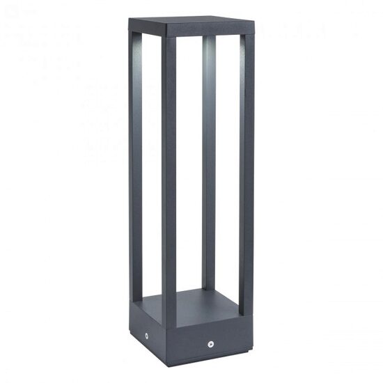 Stalp exterior gri dispersor sticla IP54 LED 15W/1650lm/3000K, Tower 9578 Redo