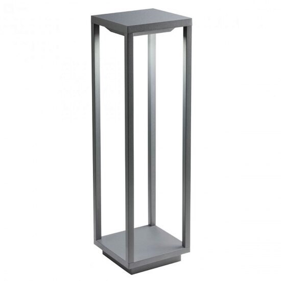 Stalp exterior gri, dispersor din sticla, control TUYA, IP54, LED 10W/1105lm/3000K-6000K, Tower 90052, Redo