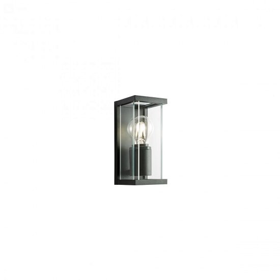 Aplica exterior neagra abajur sticla IP54 1xE27/15W, Vitra 9107 Redo