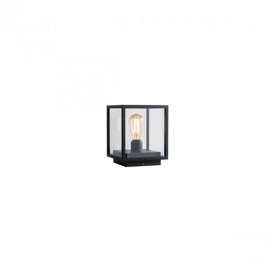 Felinar exterior negru abajur sticla IP54 1xE27/15W, Vitra 9109 Redo