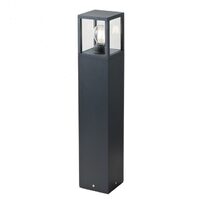 Stalp exterior negru abajur sticla IP54 1xE27/15W, Vitra 9110 Redo
