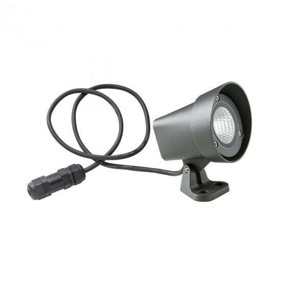 Miniproiector exterior gri orientabil IP65 LED 12W/1320lm/3000K, Ziggy 90110 Redo