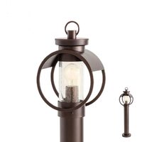 Stalp exterior maro dispersor sticla IP23 1xE27/42W, Compass 9573 Redo