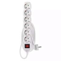 Prelungitor electric, 6 prize si intrerupator, cablu 5 metri, tip Schuko (CP), Emos P1625R